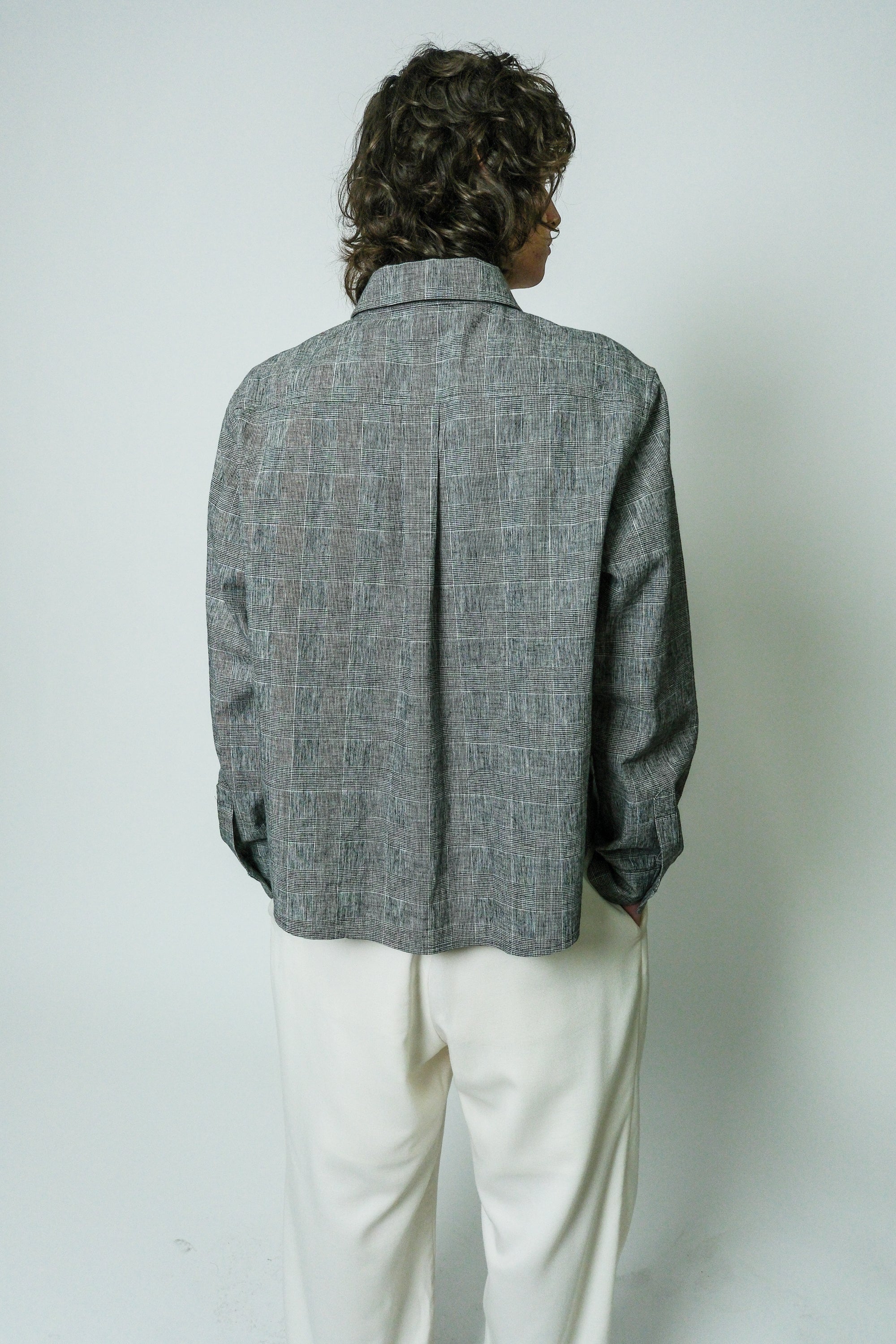 The Ozu Shirt Glen PLaid White/Black