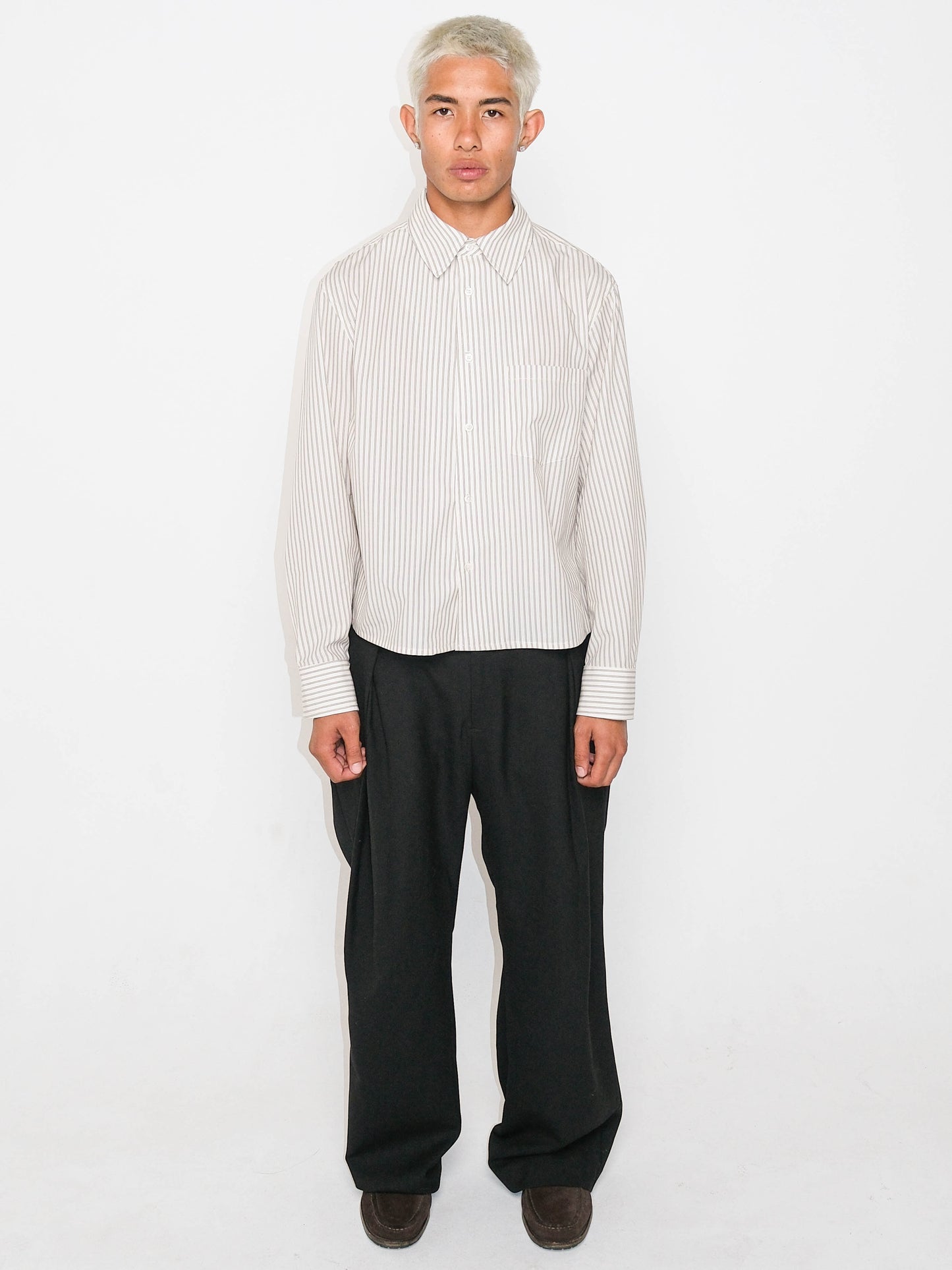 The Patrick Shirt Cream/Taupe