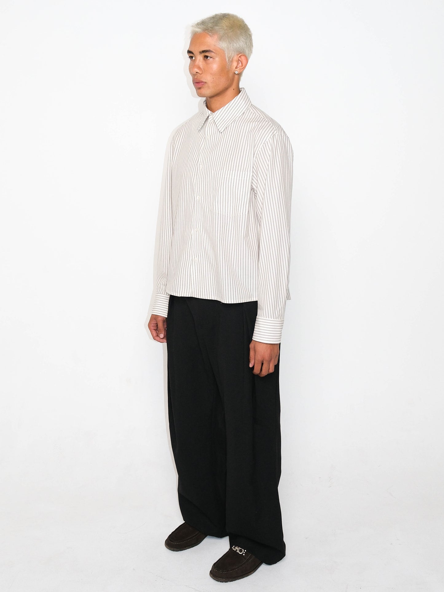 The Patrick Shirt Cream/Taupe