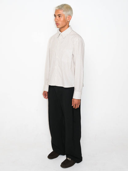 The Patrick Shirt Cream/Taupe