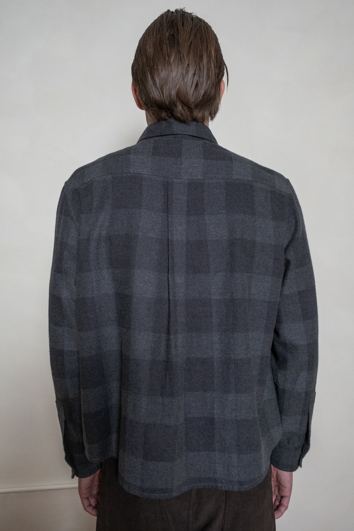 The Khumbu Yak Wool Flannel Charcoal Buffalo Check