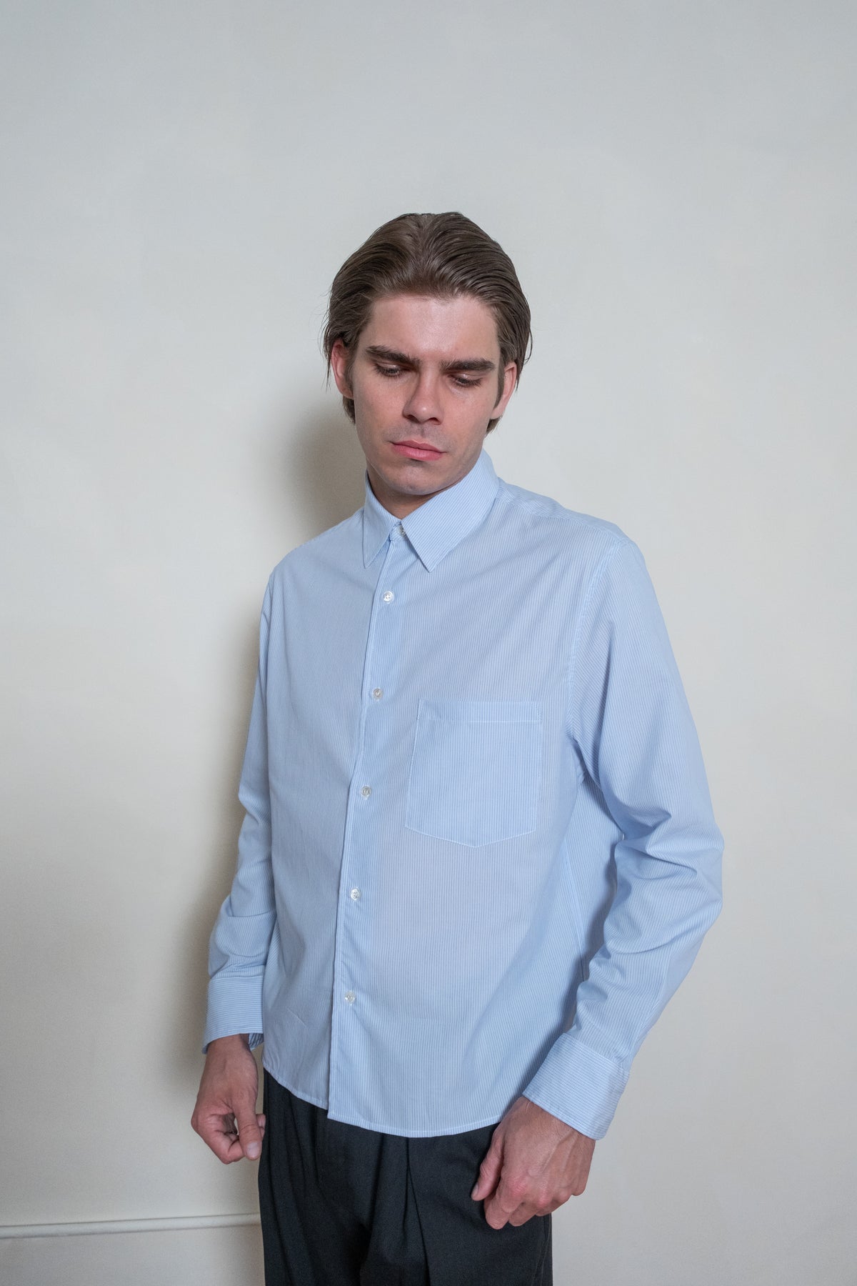 The Patrick Shirt Blue and White Stripe