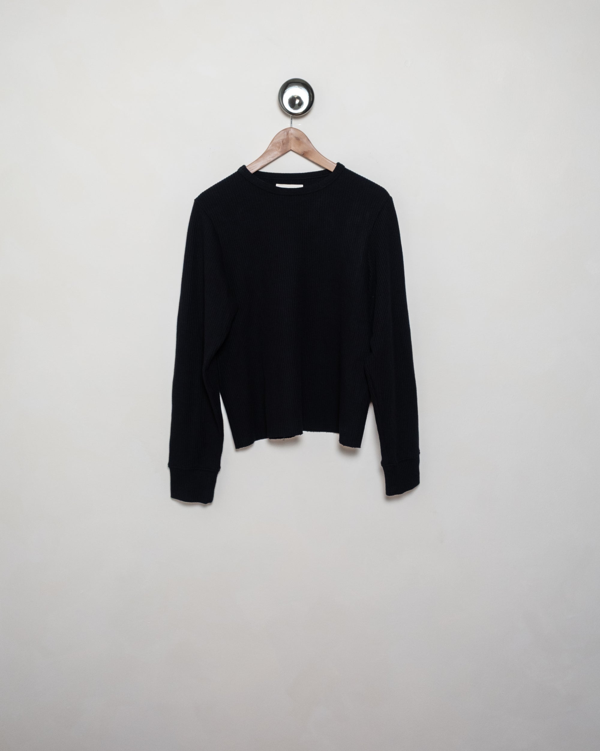 The Tom Rib Knit Thermal Ivory Black