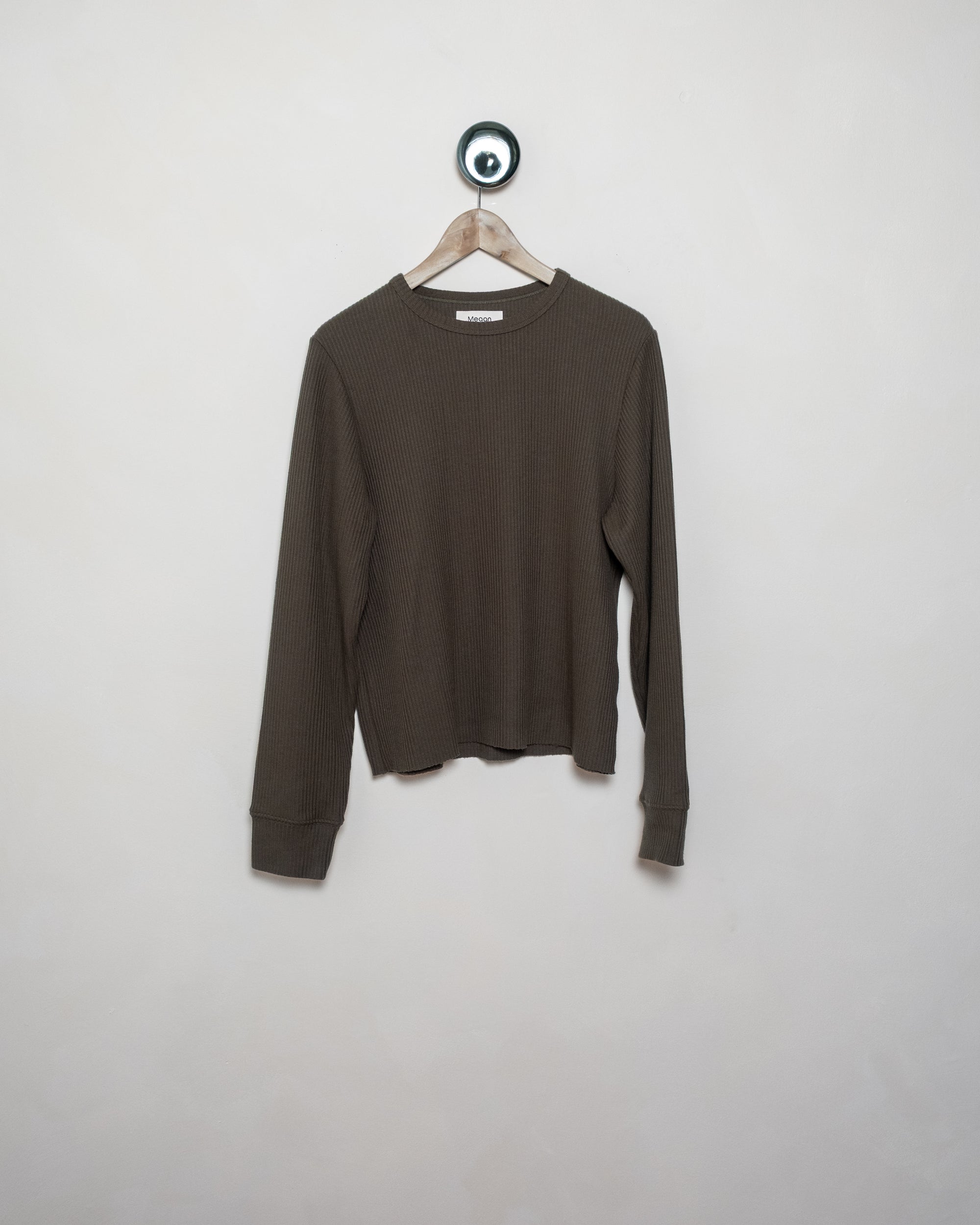 The Tom Rib Knit Thermal Olive Green