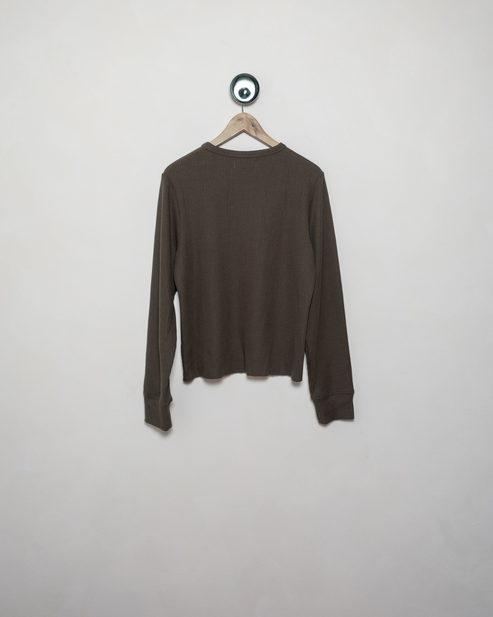 The Tom Rib Knit Thermal Olive Green