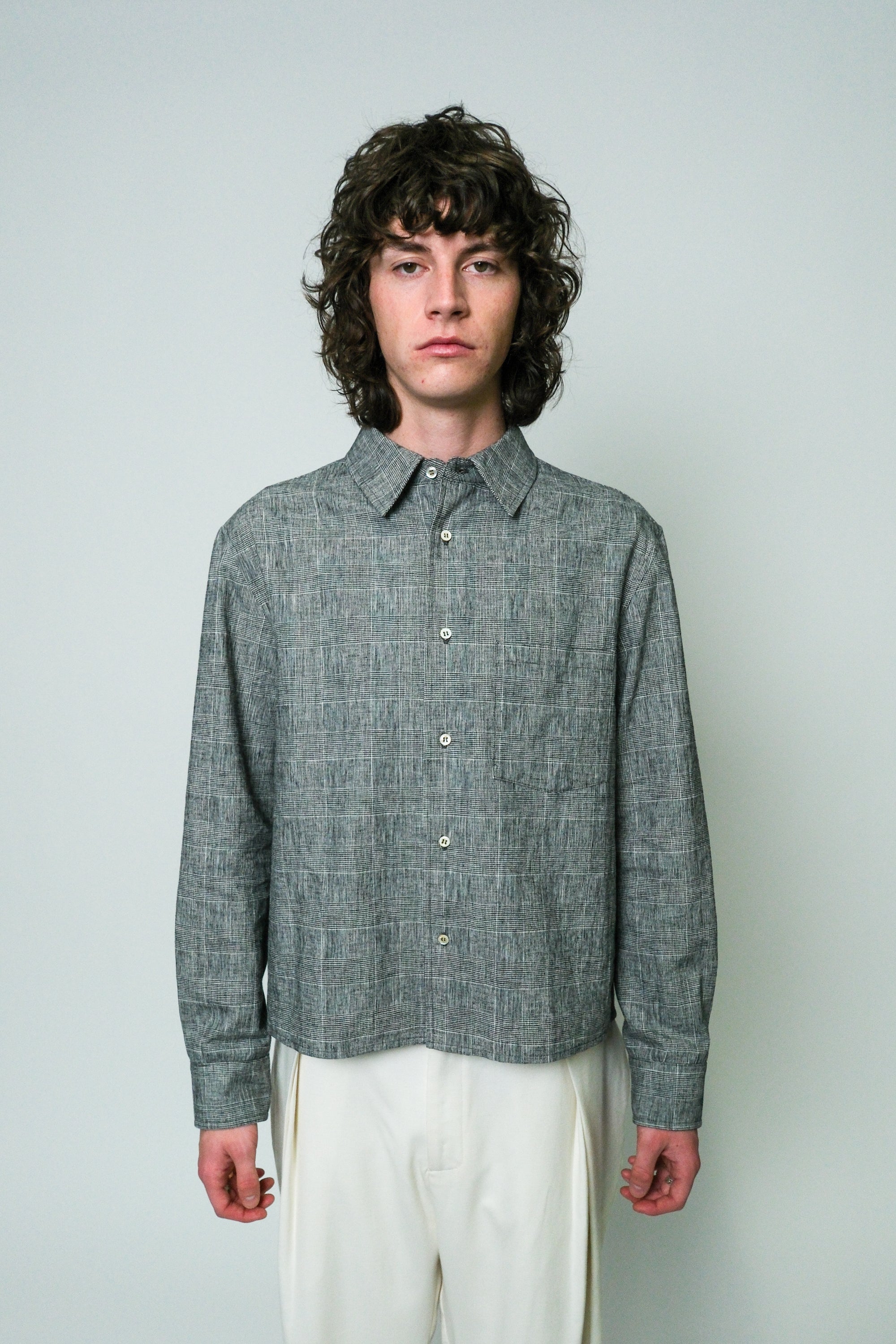 The Ozu Shirt Glen PLaid White/Black