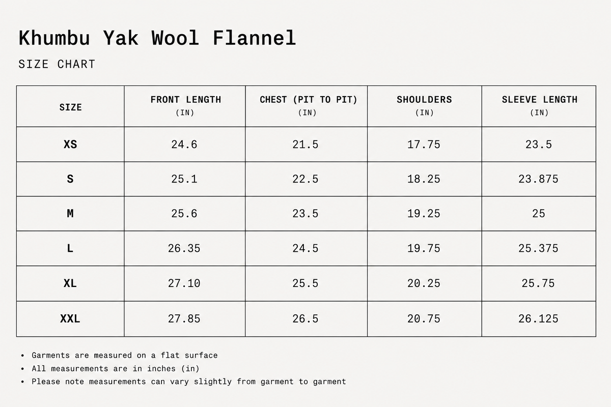 The Khumbu Yak Wool Flannel Charcoal Buffalo Check