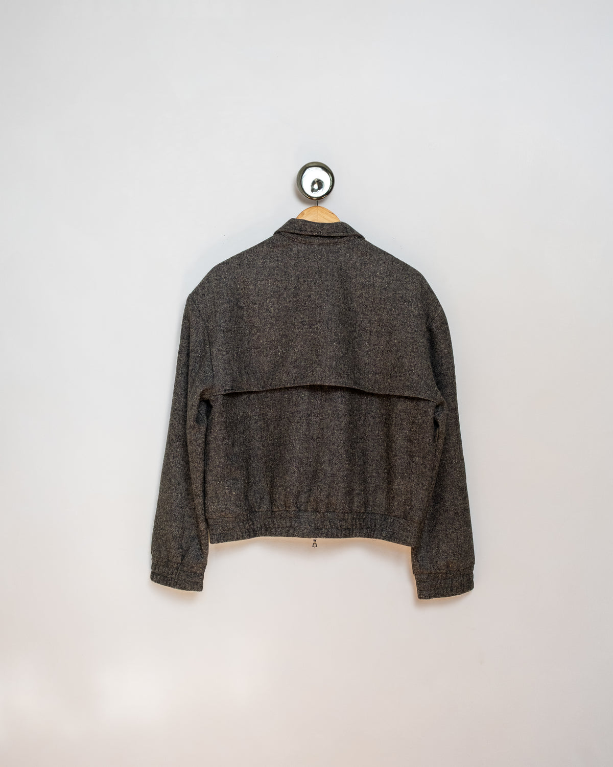 The Shelby Tweed Blouson Black & Beige Melange