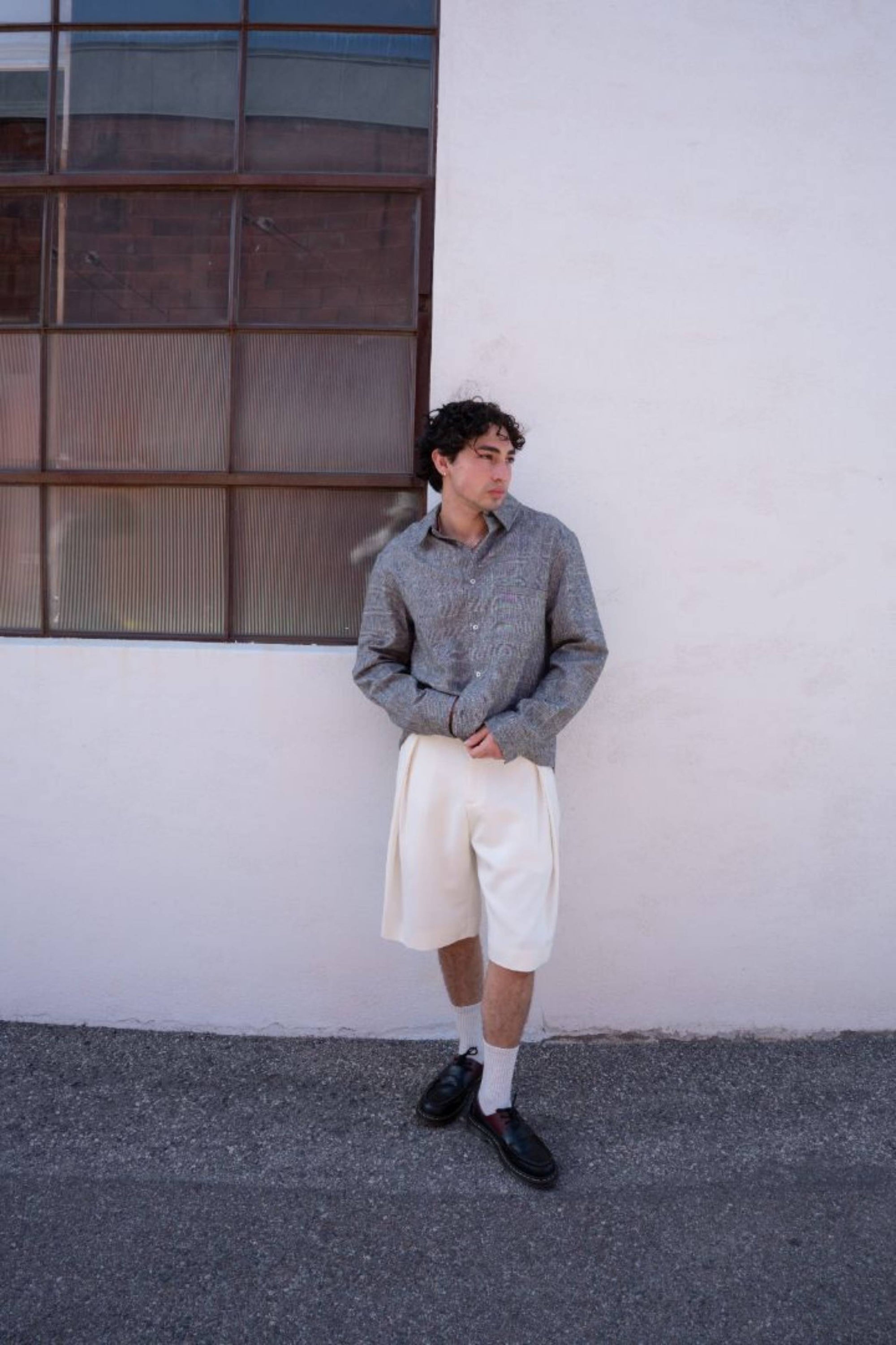 The Ozu Shirt Glen PLaid White/Black