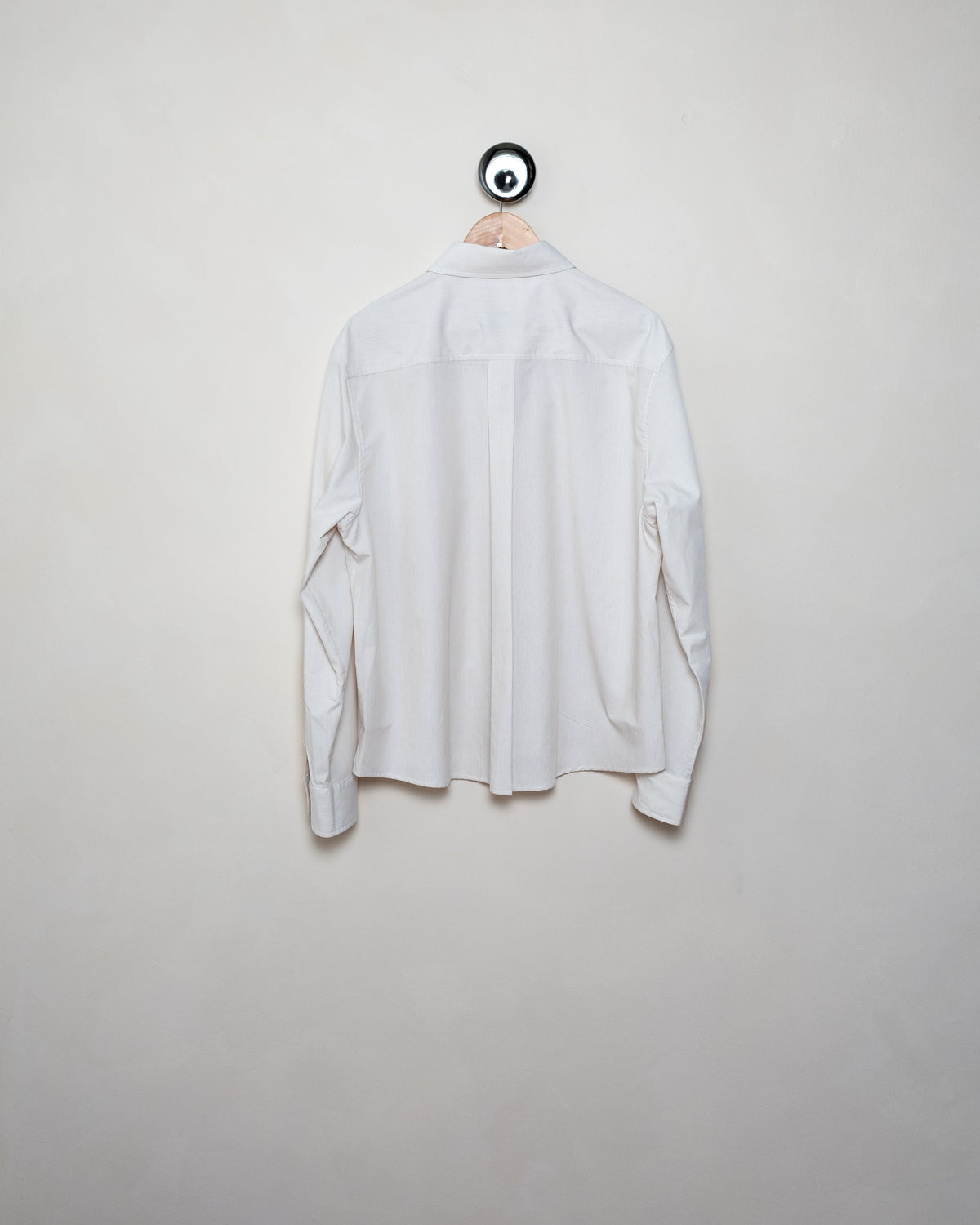 The Patrick Shirt White and Greige Stripe